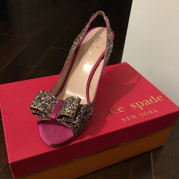 Kate Spade Sparkly Shoes Size 8 - Picture 2 of 6